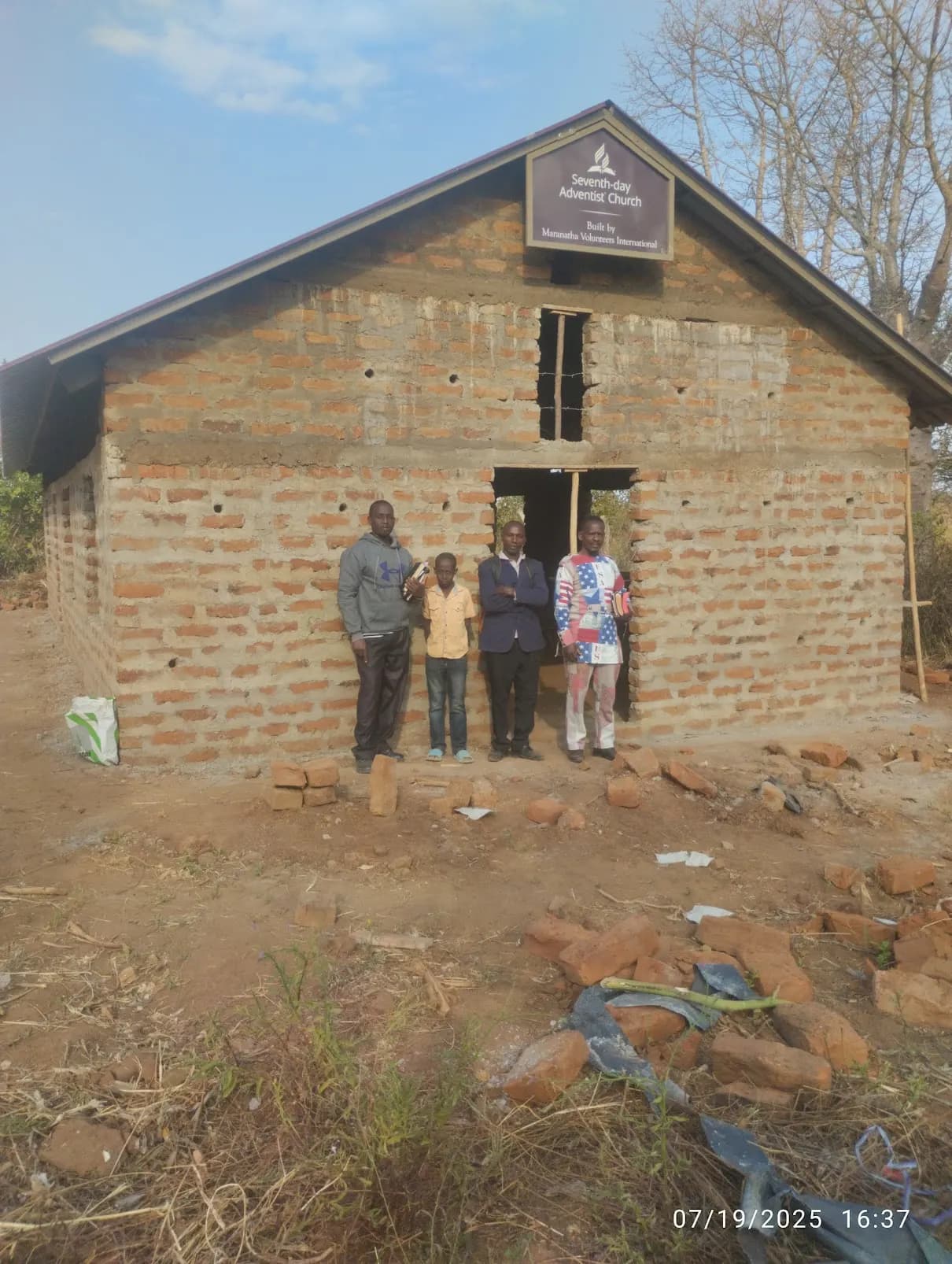 Completed Seventh-day Adventist church building in Yongela