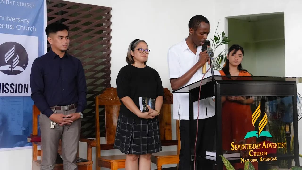 James participating in church outreach and evangelism