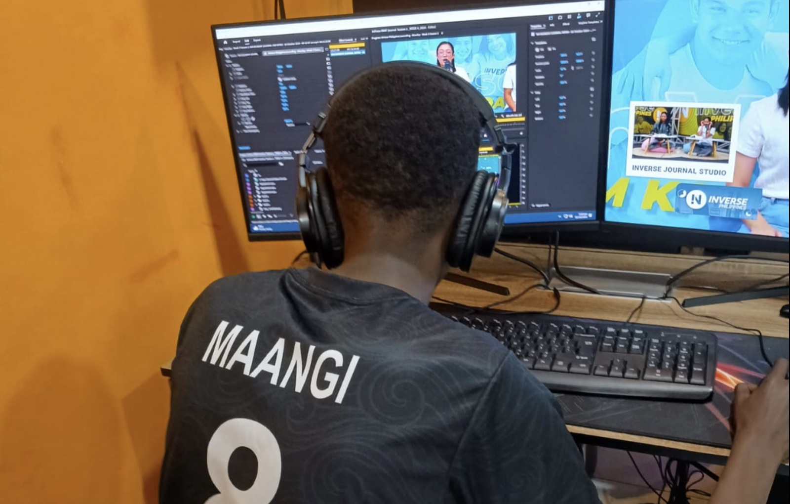James editing video content for MVC Media Ministry