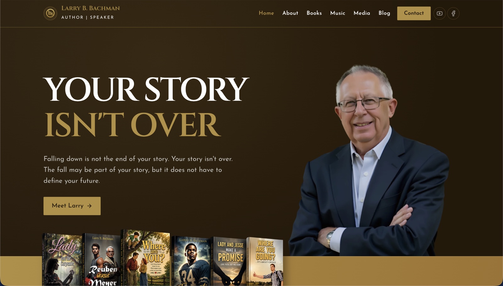 Homepage preview of the Larry Bachman website